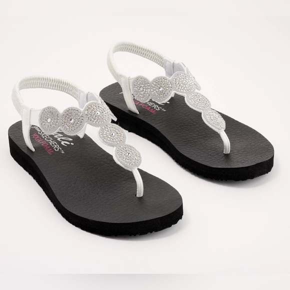 Skechers MEDITATION - STARS & SPARKLE -Rhinestone Slingback Thong womens - Picture 4 of 5